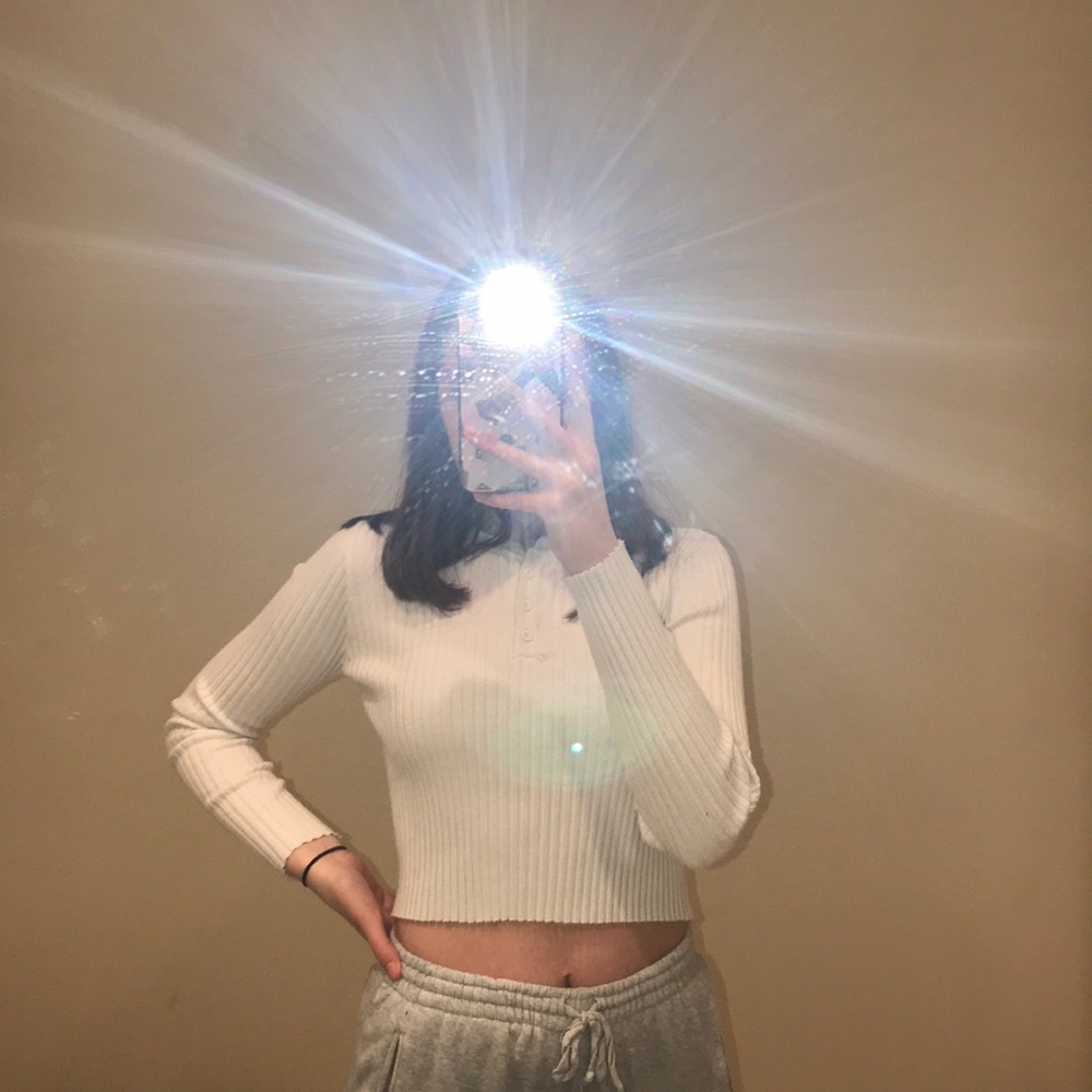 RESERVED white brandy crop top